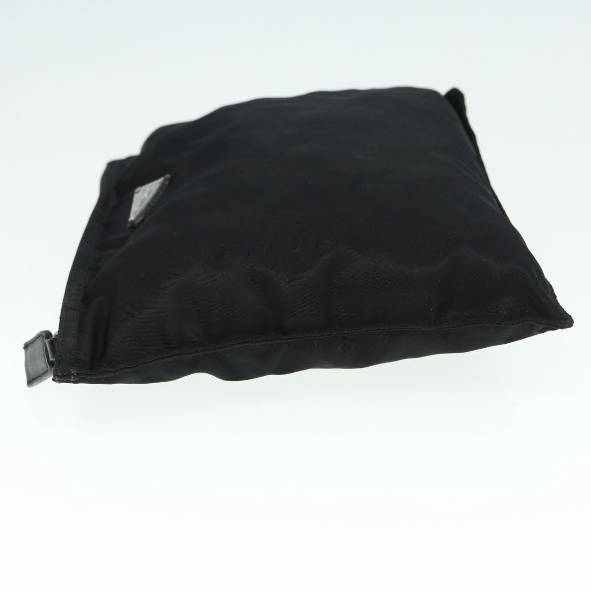 Luxury Prada Pouch Nylon Black Silver bs17444