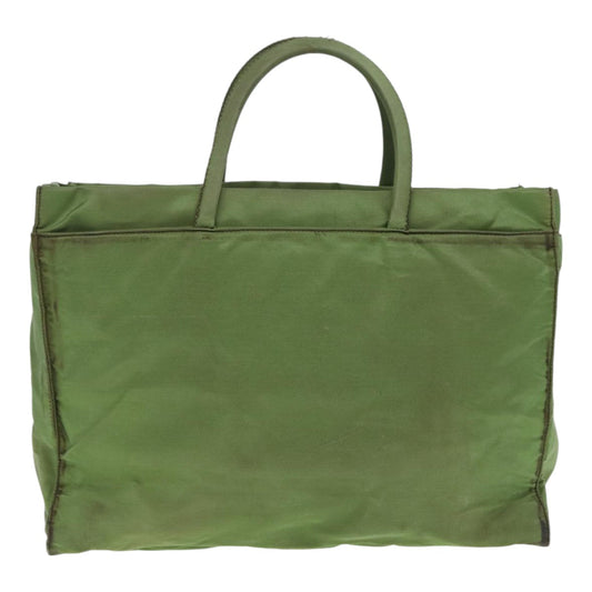 Luxury Prada Hand Bag Nylon Khaki Silver bs17496