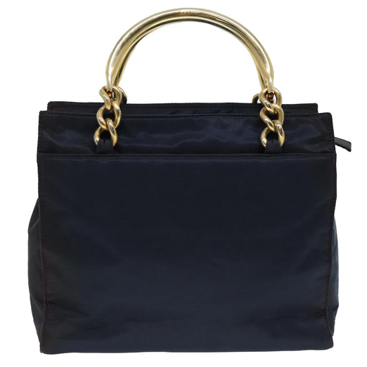 Luxury Prada Hand Bag Nylon Navy Gold bs17517