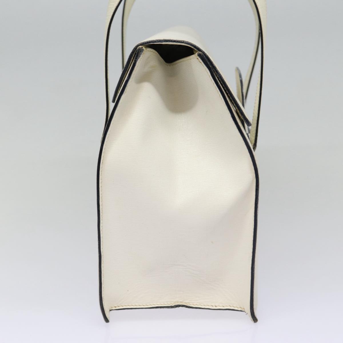 Luxury Prada Hand Bag Leather White Gold bs17520