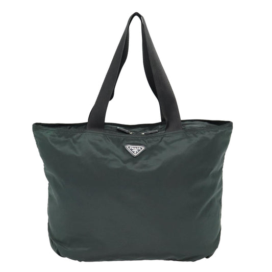 Luxury Prada Tote Bag Nylon Green Silver bs17581