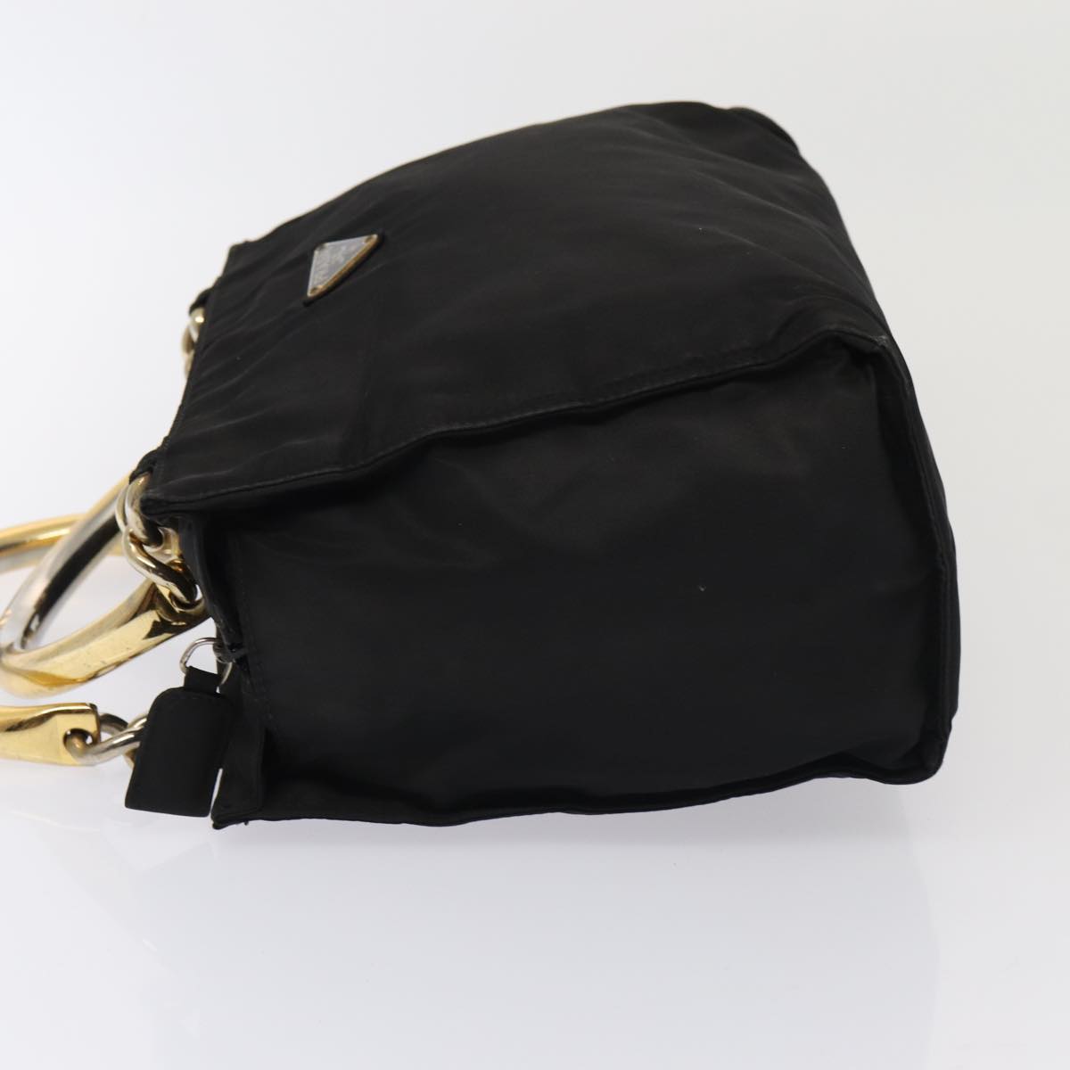 Luxury Prada Hand Bag Nylon Black Gold bs17601