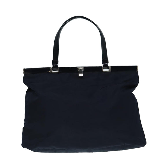 Luxury Prada Hand Bag Nylon Navy Silver bs17602