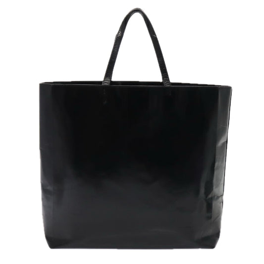 Luxury Prada Hand Bag Patent leather Black Silver bs17646