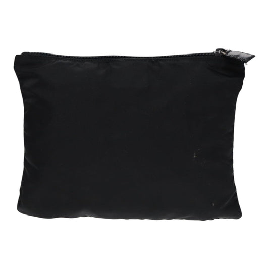 Luxury Prada Pouch Nylon Black Silver bs17654