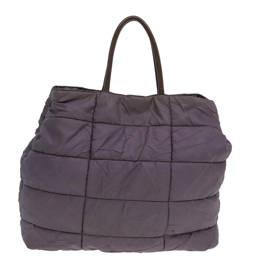 Luxury Prada Hand Bag Nylon 2way Purple Gold bs17721