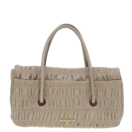 Luxury Prada Hand Bag Leather Beige bs17722