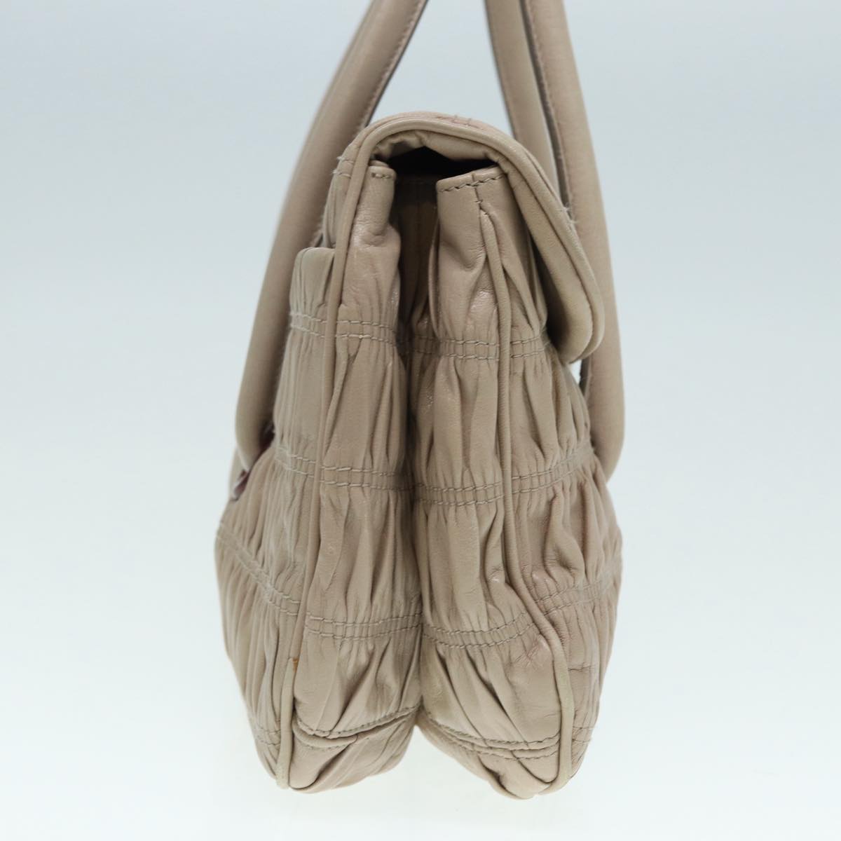 Luxury Prada Hand Bag Leather Beige bs17722