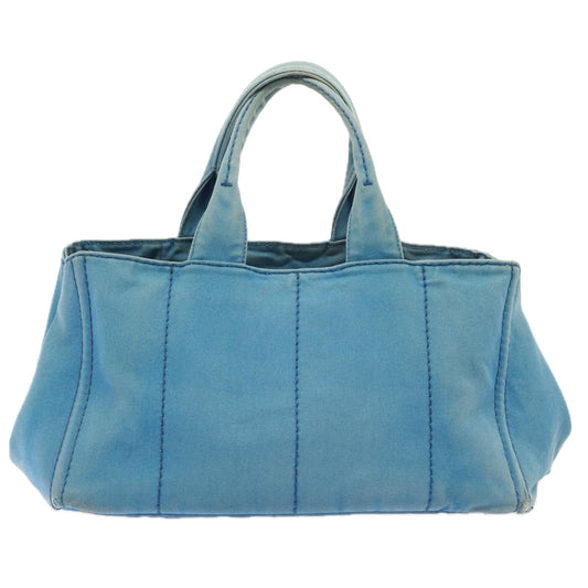 Luxury Prada Canapa GM Hand Bag Canvas Blue Gold bs17750