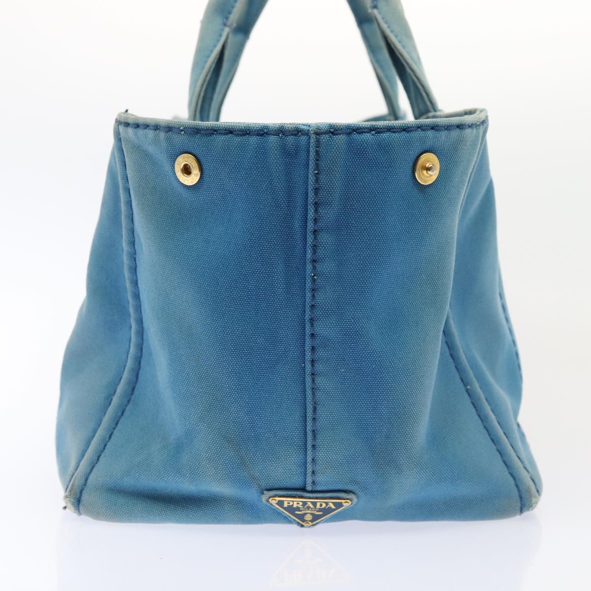 Luxury Prada Canapa GM Hand Bag Canvas Blue Gold bs17750