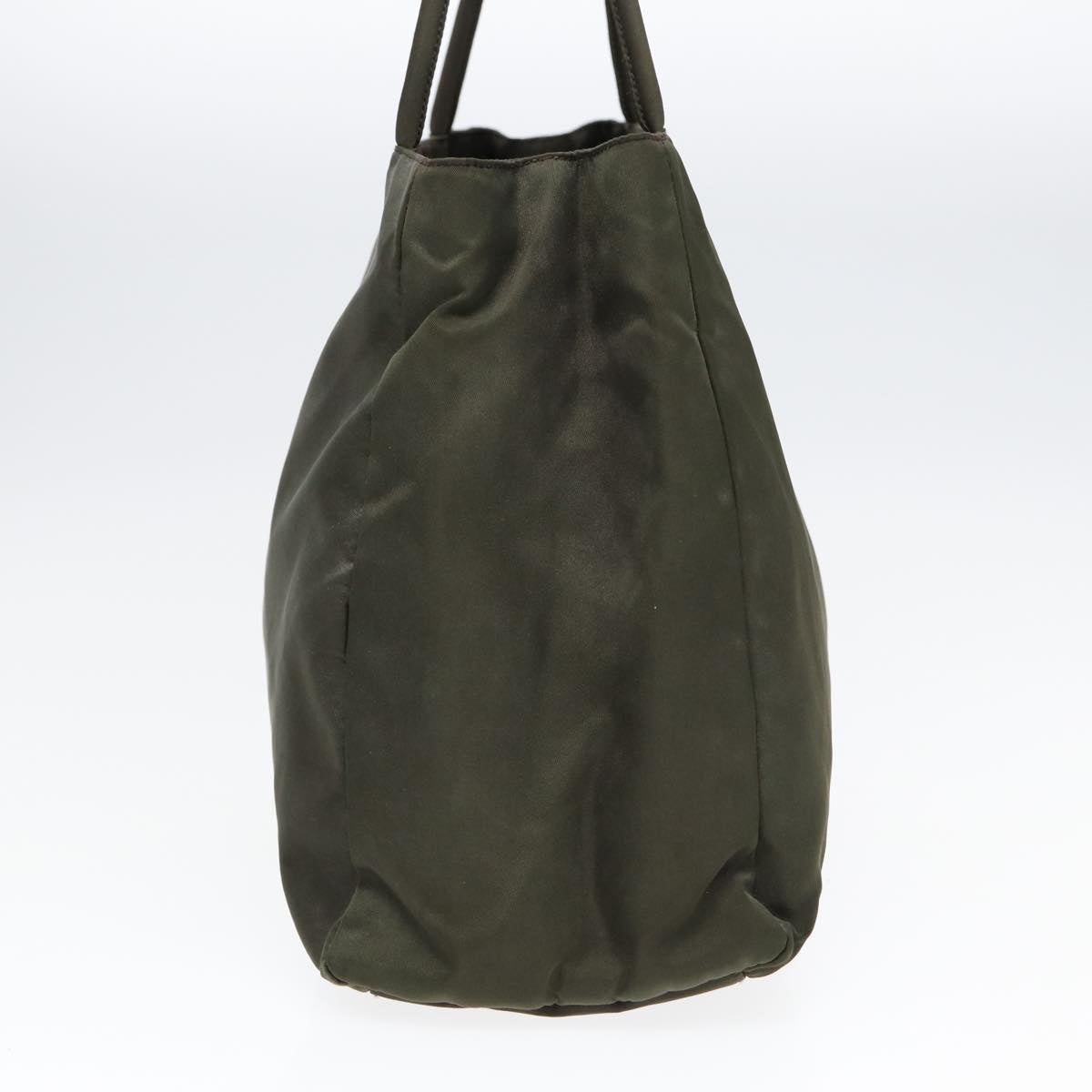 Luxury Prada Tote Bag Nylon Khaki Silver bs17777