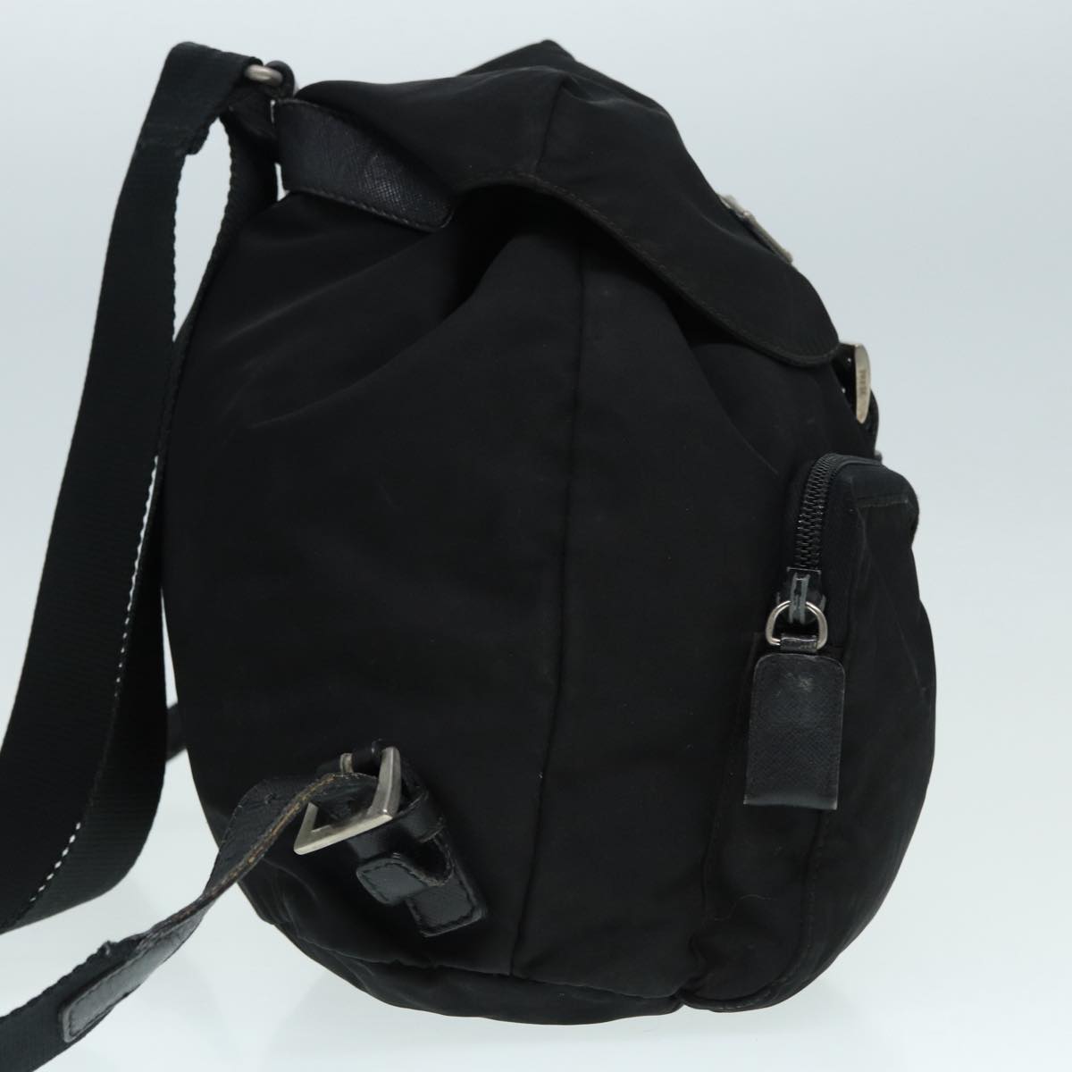 Luxury Prada Backpack Nylon Black Silver bs17868