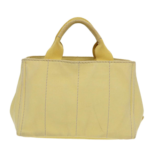 Luxury Prada Canapa PM Hand Bag Canvas Yellow Gold bs17875