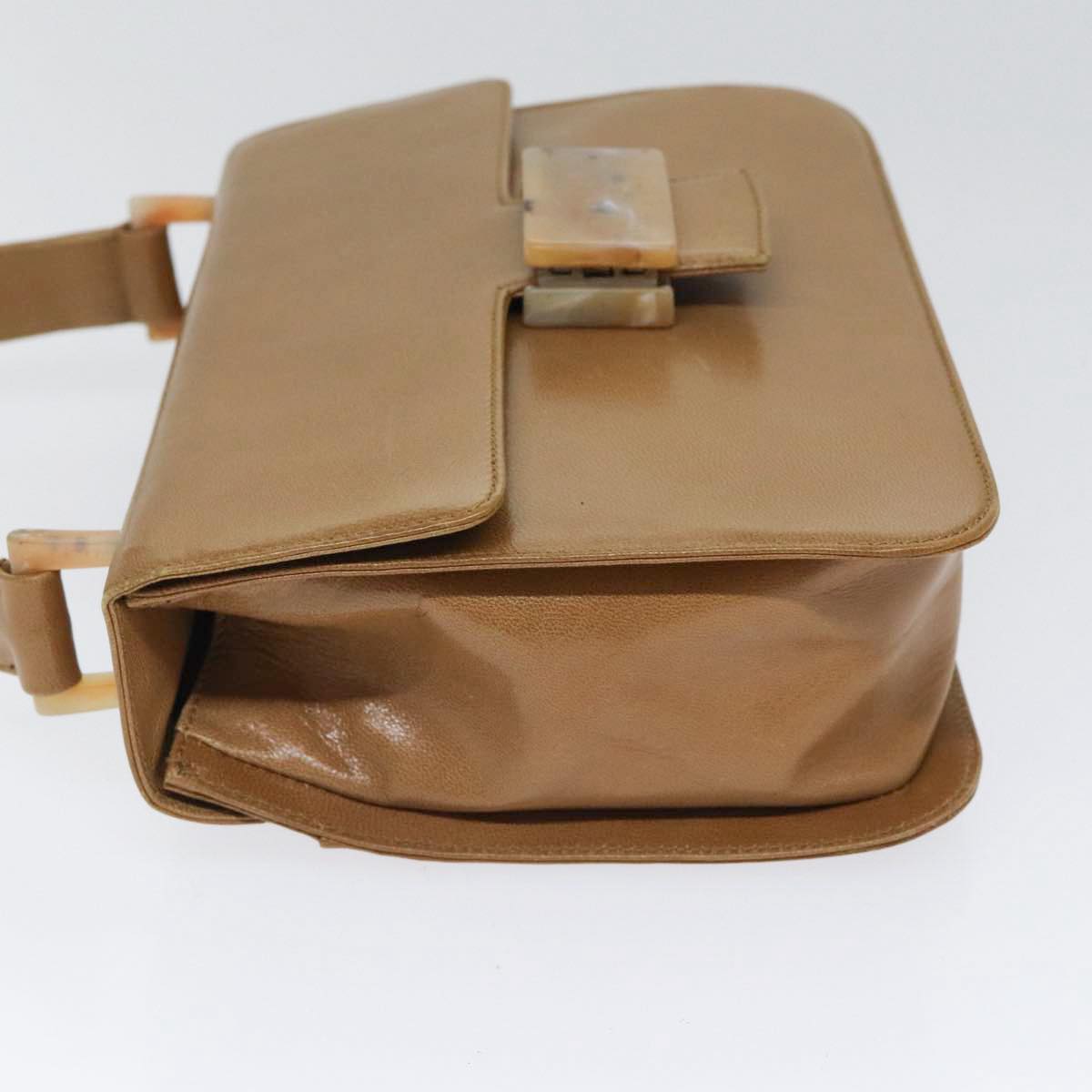 Luxury Prada Shoulder Bag Leather Brown Silver bs17883