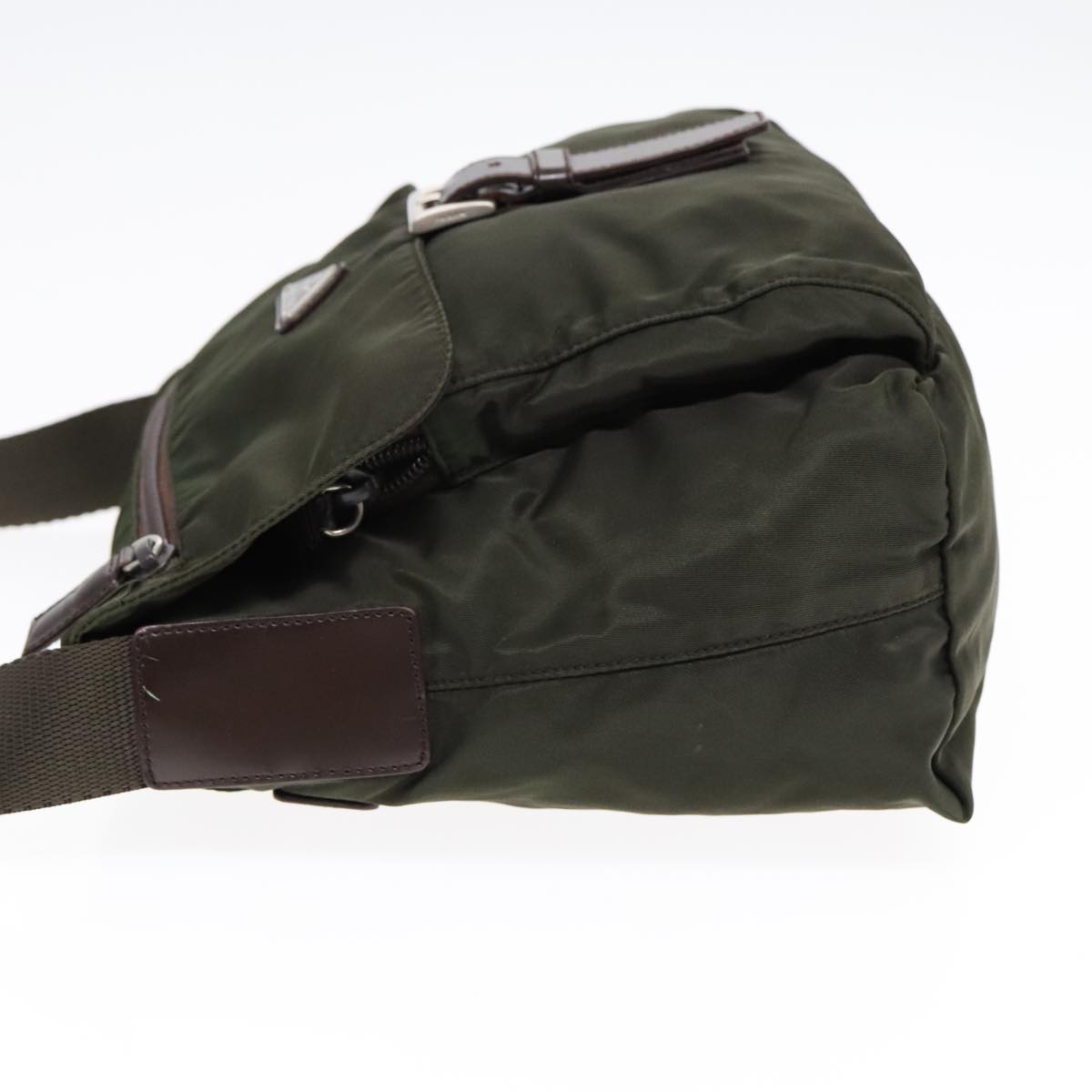 Luxury Prada Shoulder Bag Nylon Green Brown Silver bs18027