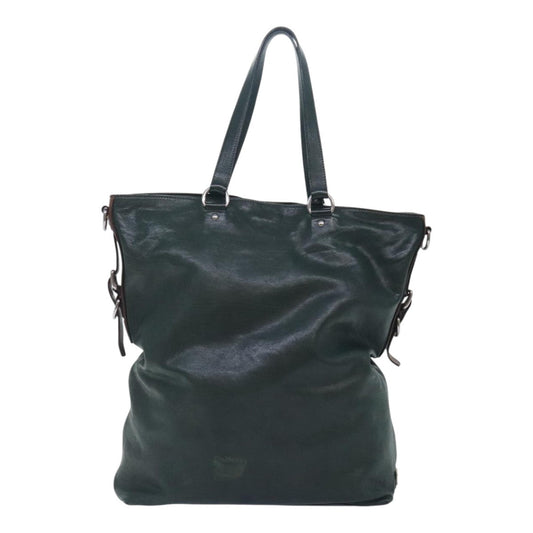 Luxury Prada Tote Bag Leather 2way Green bs18411