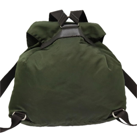 Luxury Prada Backpack Nylon Khaki Silver bs18503