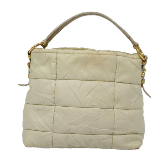 Luxury Prada Hand Bag Nylon Beige Gold bs18507