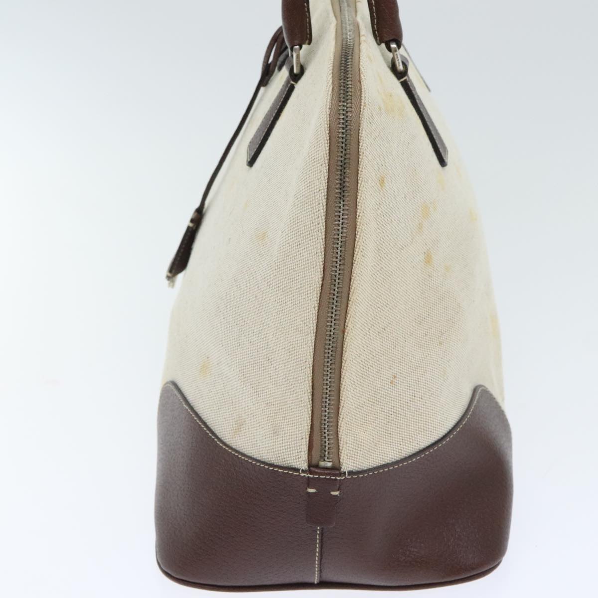 Luxury Prada Hand Bag Canvas Beige Silver bs18509