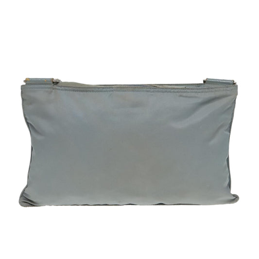 Luxury Prada Shoulder Bag Nylon Light Blue Silver bs18602