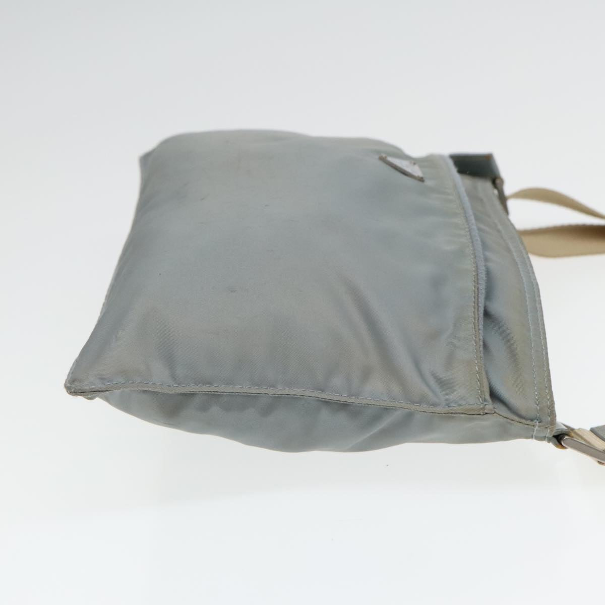 Luxury Prada Shoulder Bag Nylon Light Blue Silver bs18602