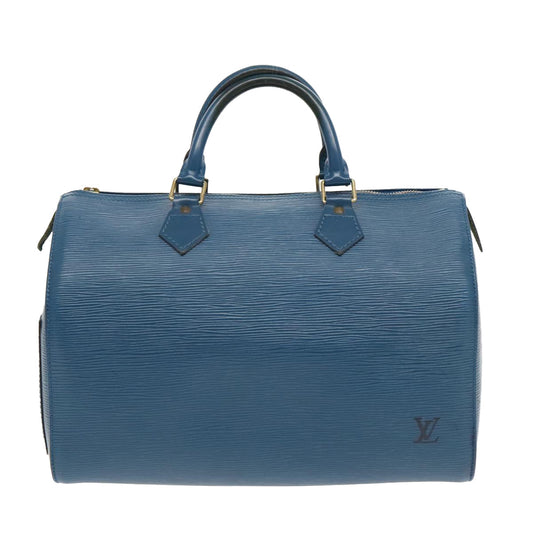 LOUIS VUITTON Epi Speedy 30 Hand Bag Toledo Blue M43005 LV bs18973