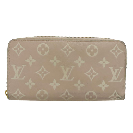 LOUIS VUITTON Monogram Empreinte Zippy Wallet Pink Yellow M81279 LV bs19005