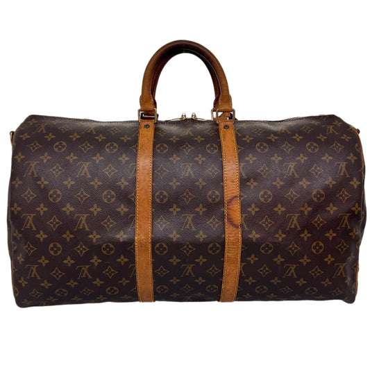 LOUIS VUITTON Monogram Keepall Bandouliere 55 Boston Bag M41414 LV bs2627