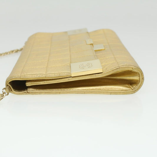 Luxury Chanel Choco Bar line Chain Shoulder Bag Leather Gold CC bs3477A