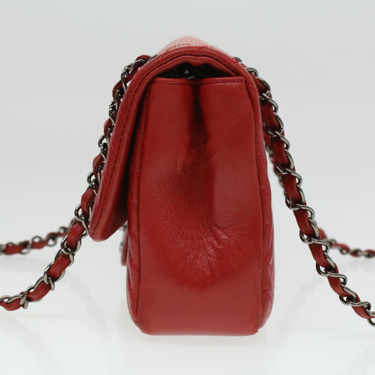 Luxury Chanel Chain Shoulder Bag Lamb Skin Red CC bs3636A
