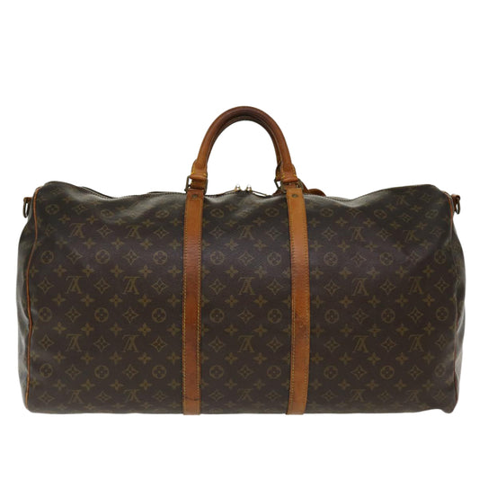 LOUIS VUITTON Monogram Keepall Bandouliere 60 Boston Bag M41412 LV bs4185