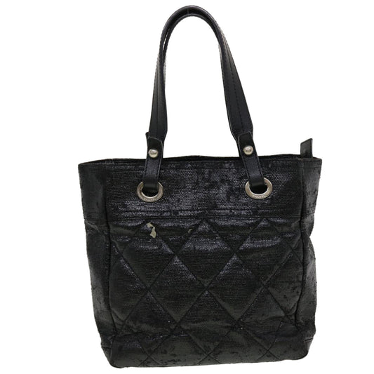 Luxury Chanel Shoulder Bag Coated Canvas Black CC bs5228