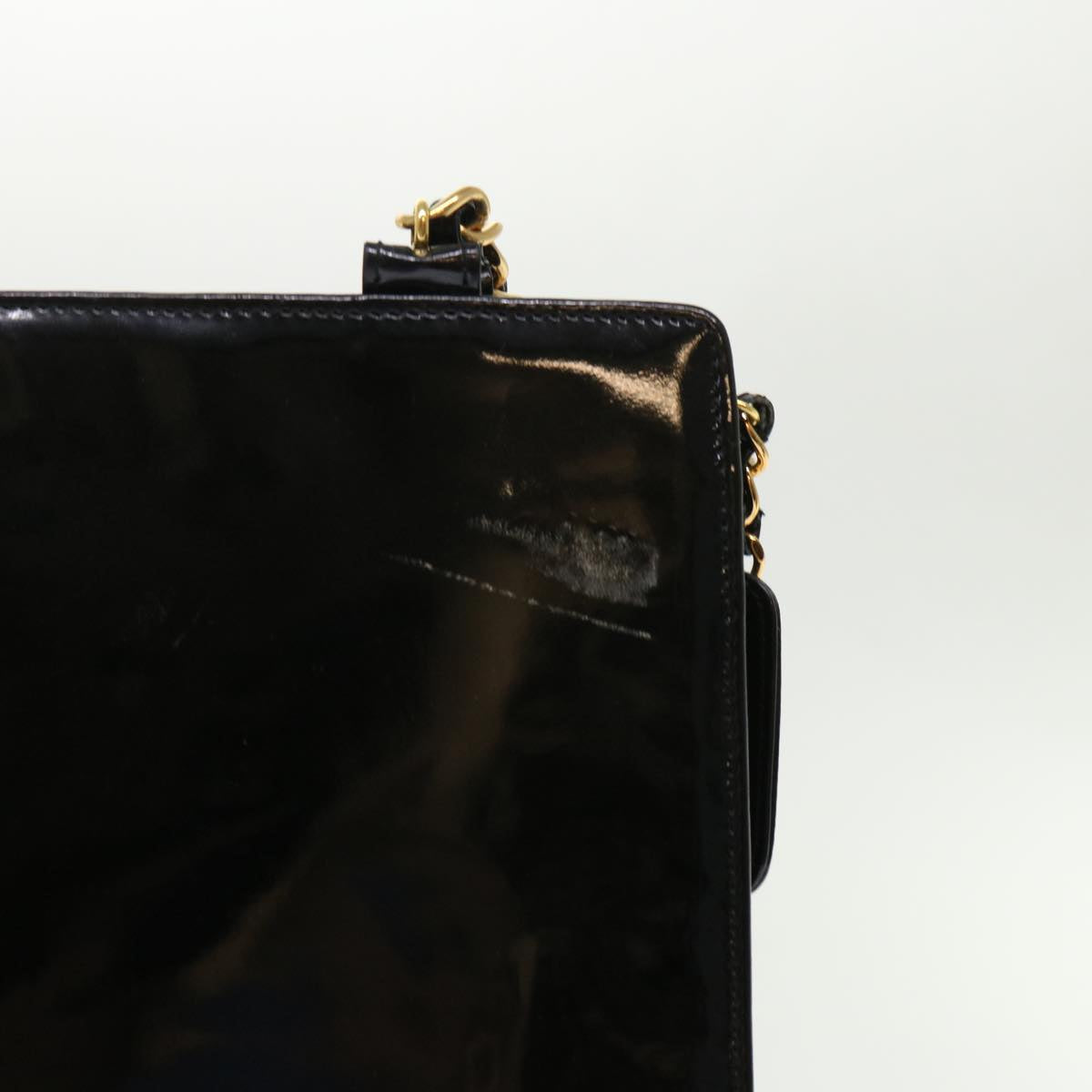 Luxury Chanel Chain Shoulder Bag Patent leather Black CC bs6435