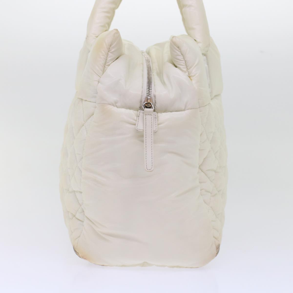 Luxury Chanel Coco Cocoon Hand Bag Patent Leather White CC bs6942