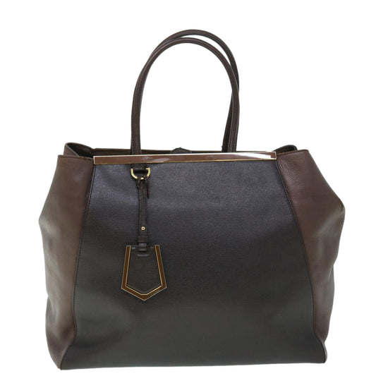 Luxury FendiHand Bag Leather PVC Leather Brownbs8008