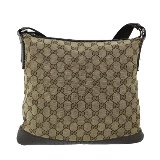 Luxury Gucci GG Canvas Shoulder Bag Beige Brown 145872 123 bs8422
