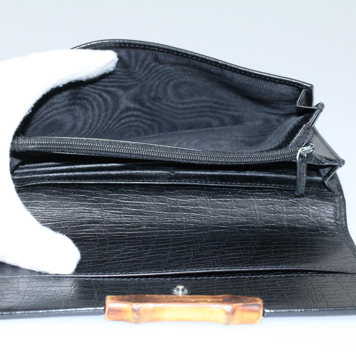 Luxury Gucci GG Canvas Web Sherry Line Wallet Leather Canvas 6Set Black bs8523