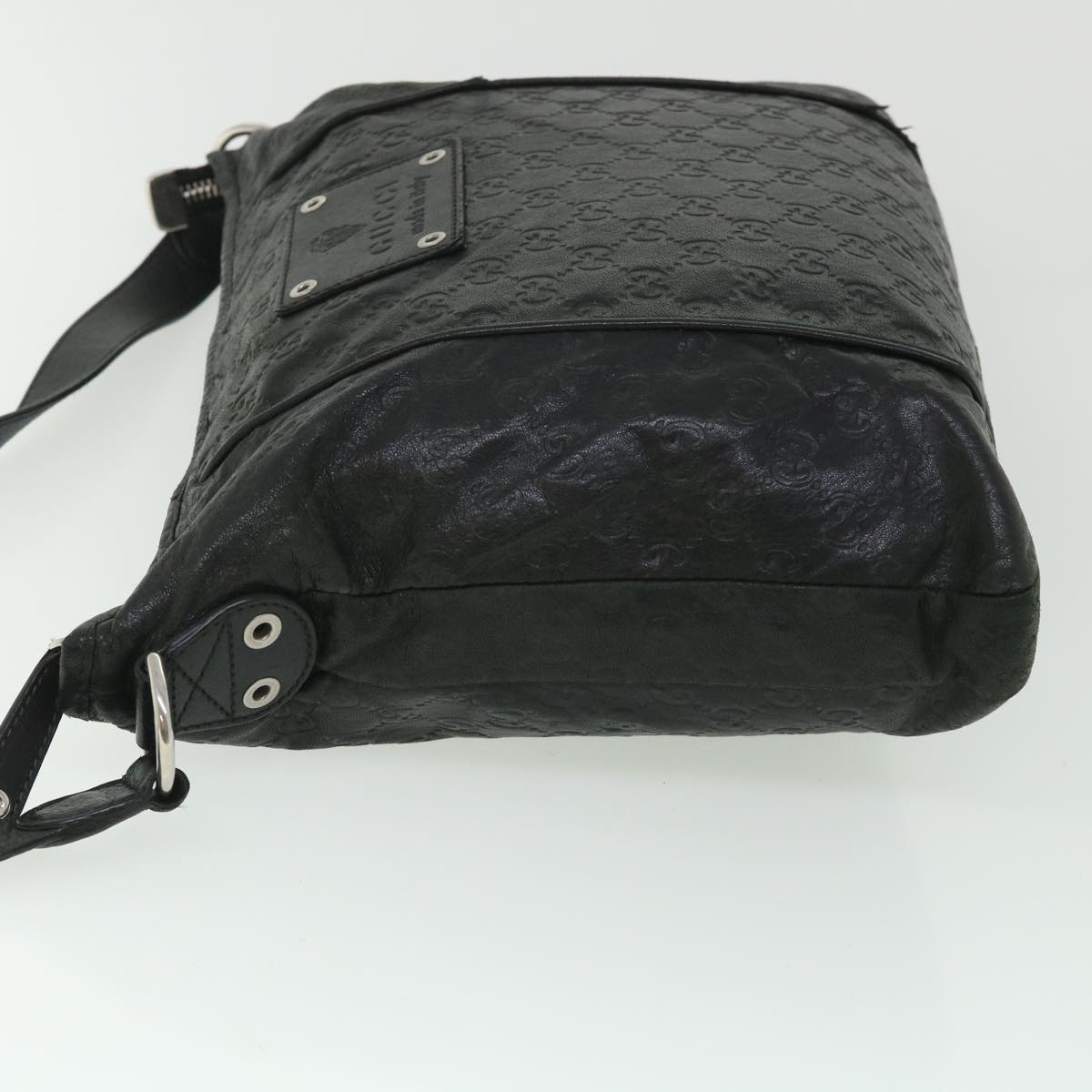 Luxury Gucci GG Canvas Guccissima Shoulder Bag Black 190279 bs8641