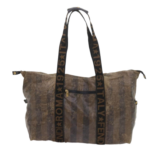 Luxury FendiPecan Canvas Shoulder Pouch Hand Bag Coated Canvas 4Set Brownbs9654