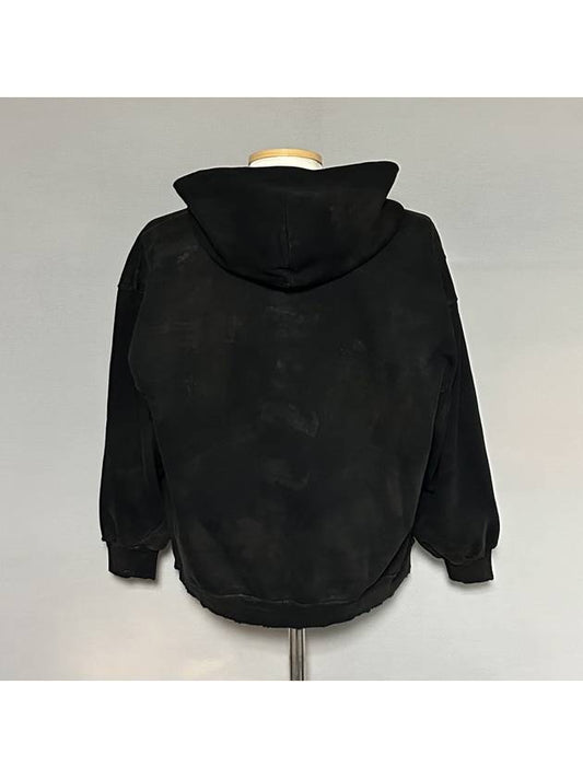 Luxury Balenciaga Mud Distressed Hooded Zip Up 100