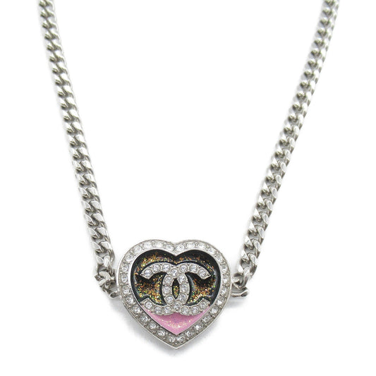 CHANEL CHANEL Choker CC Mark Heart C23A Choker Accessoires GP (Gen ) Linestone Silver ABB649 B14145 NR713