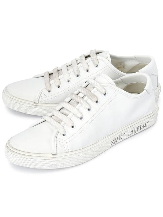 Luxury Saint Laurent Men's Malibu Low Top Sneakers White