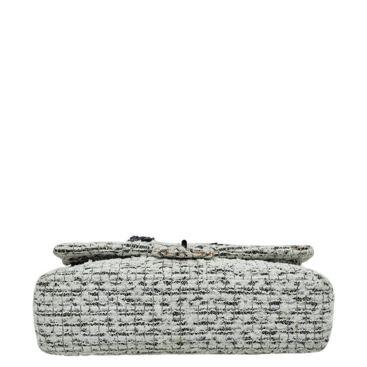 Chanel Bicolor Reissue Tweed Garden Party 224 Double Flap Bag