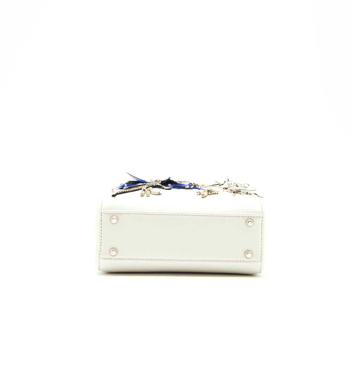 Luxury Dior White Animal Embroidery Limited Edition Mini Lady Luxury Dior Tote