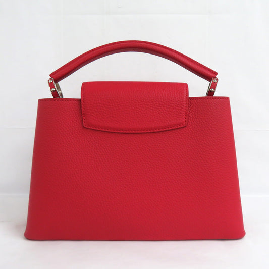 Louis Vuitton Capsine PM M42237 Ru Red Handbag 2WAY High-end Leather Silver