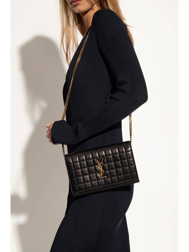 Luxury Saint Laurent Cassandre Matelassé Leather Cross Bag Black