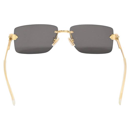 Luxury Bottega Veneta Frameless Sunglasses in Gold Metal
