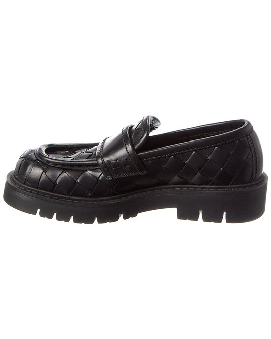 Luxury Bottega Veneta Haddock Intrecciato Leather Loafer