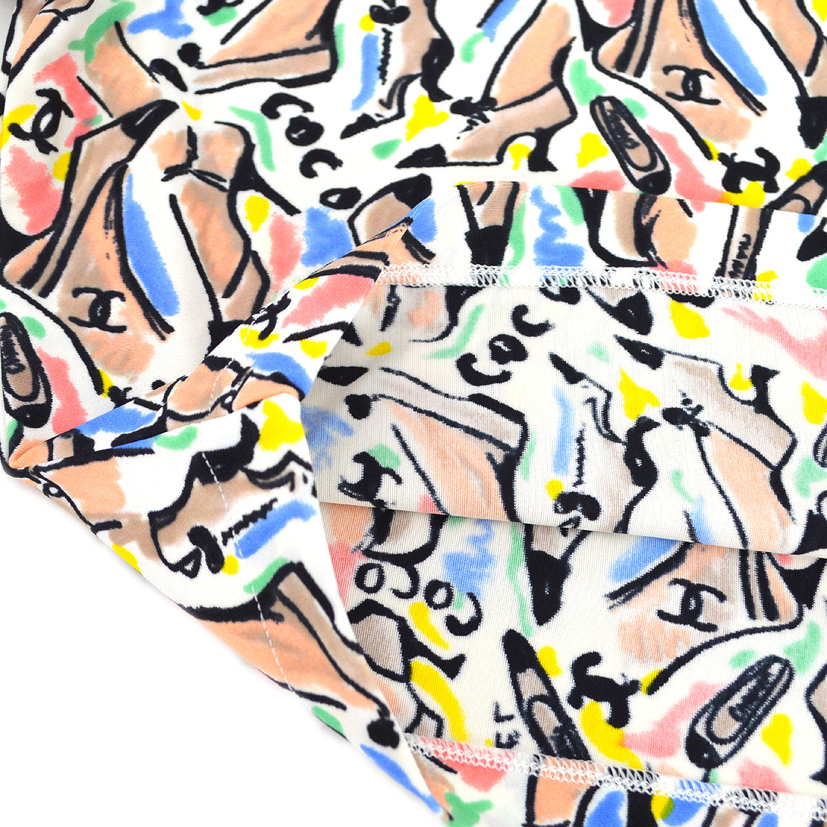 Chanel spring 1995 shoe-print cropped top #38