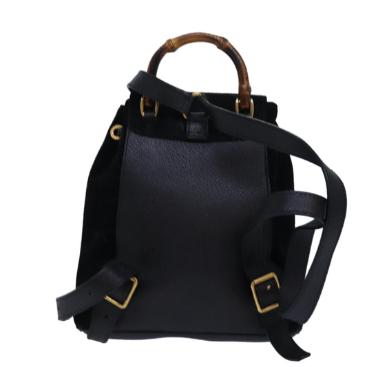 Luxury Gucci Trending 2025 Bamboo Suede Backpack Bag ()